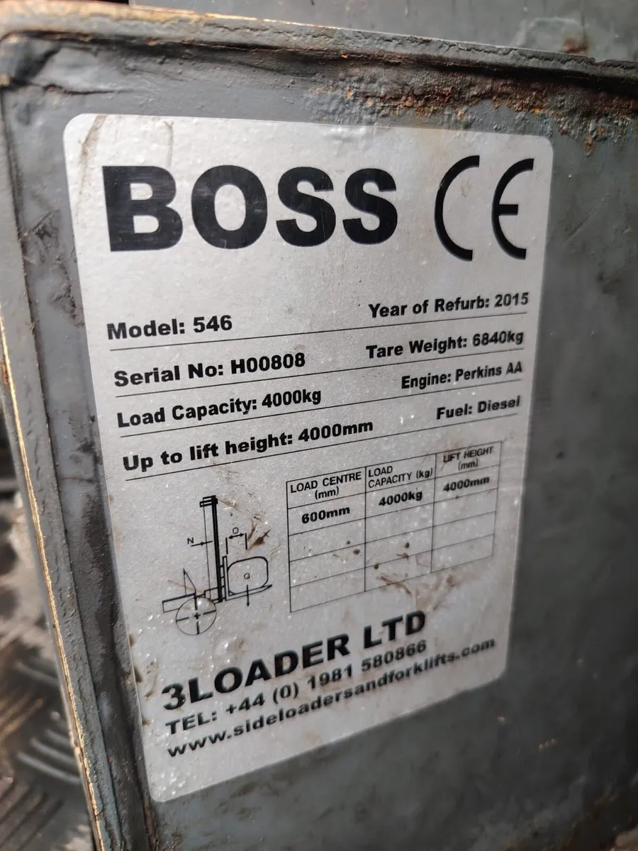 2015 Boss 5 ton side loader forklift low hrs - Image 4