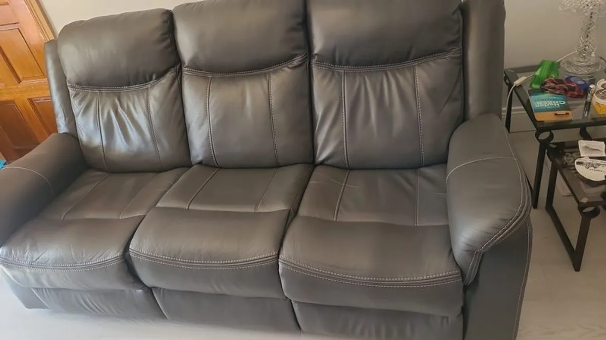 Brown Leather Recliner - Image 3