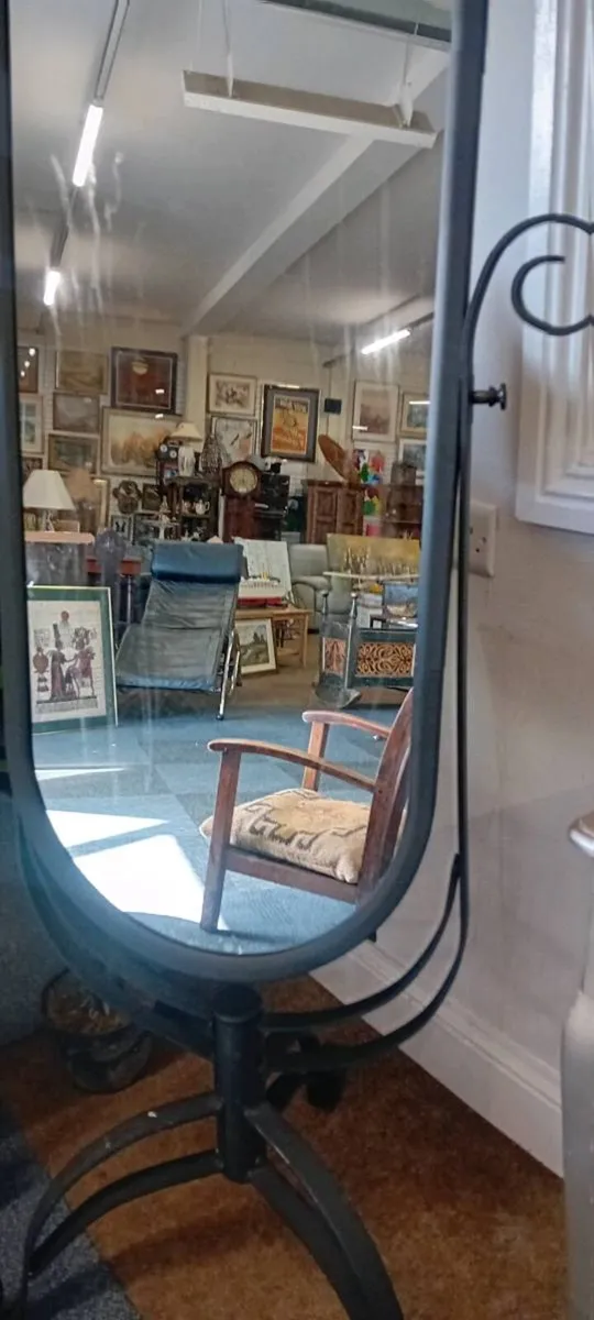 Large Decorative Metal Frame Cheval Mirror - Image 2