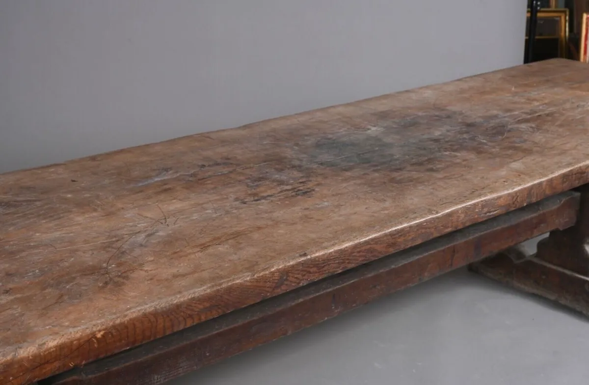 20th Century French Oak Refectory Table - Image 2