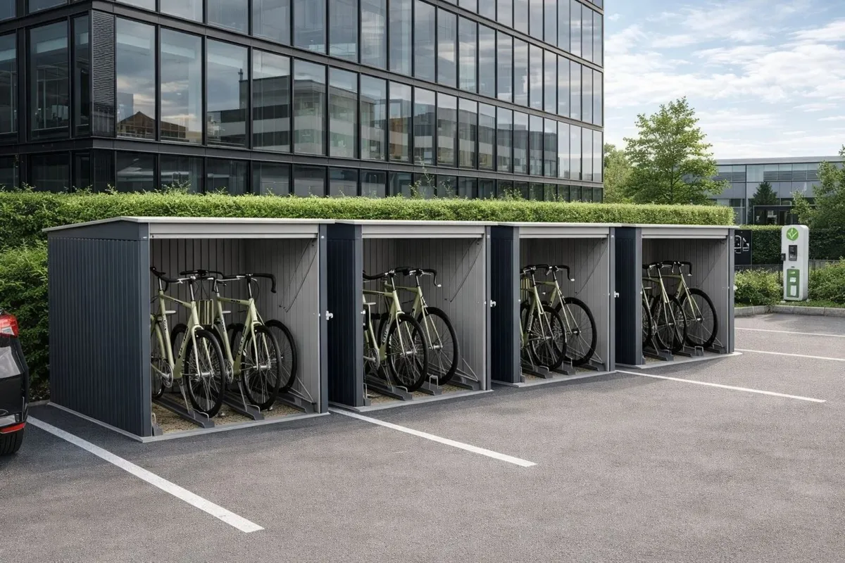 4🚲 6x6 Steel Bike Storage Shed – Holds 4 Bikes | - Image 3