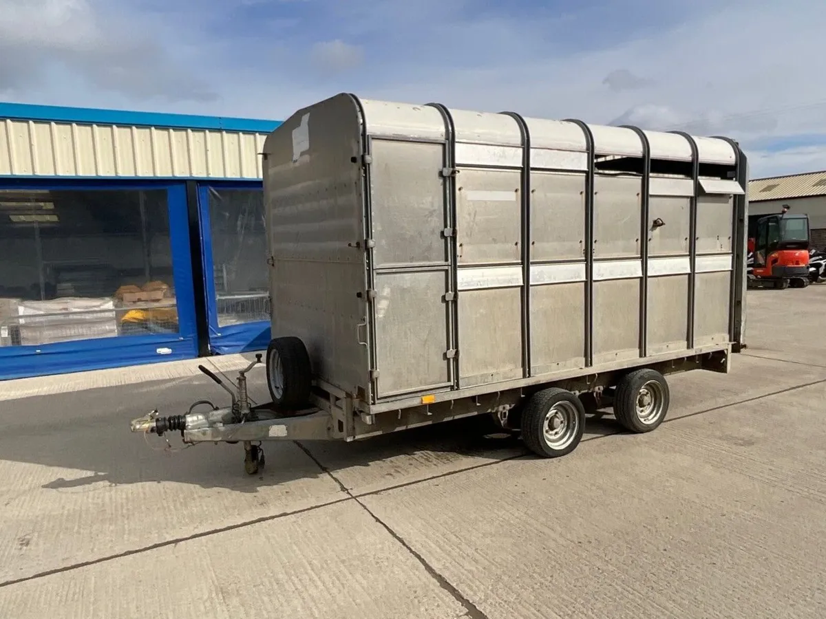 IFOR WILLIAMS TWIN AXLE 3500KGS LIVESTOCK TRAILER - Image 3