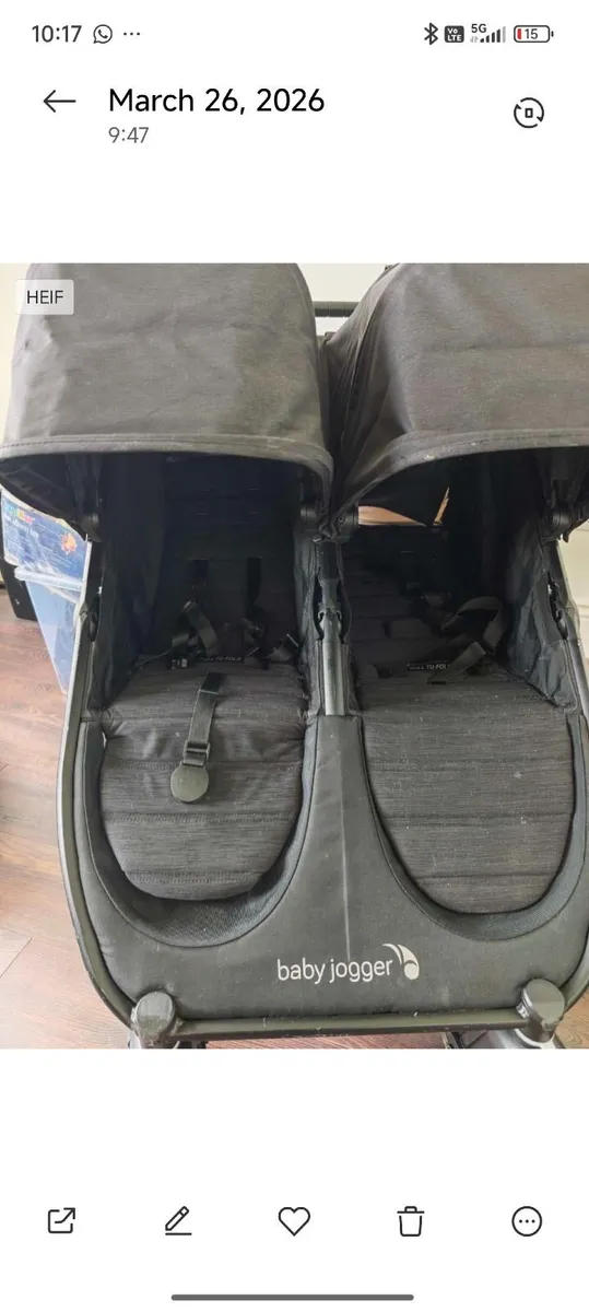Double buggy Baby jogger,city mini gt2 - Image 1
