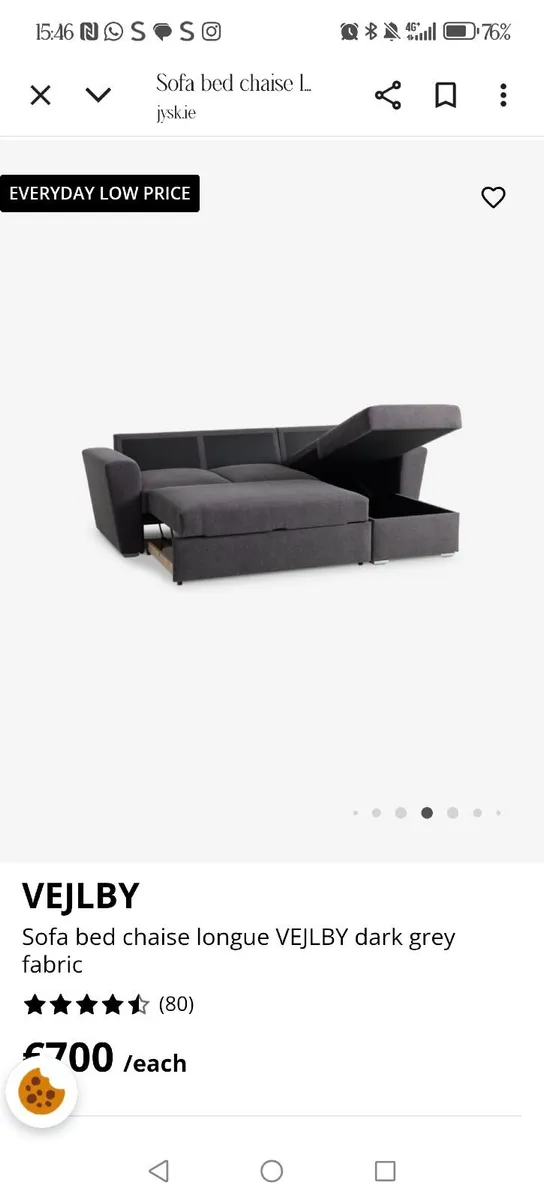 Velby 3 seater sofa bed - Image 1