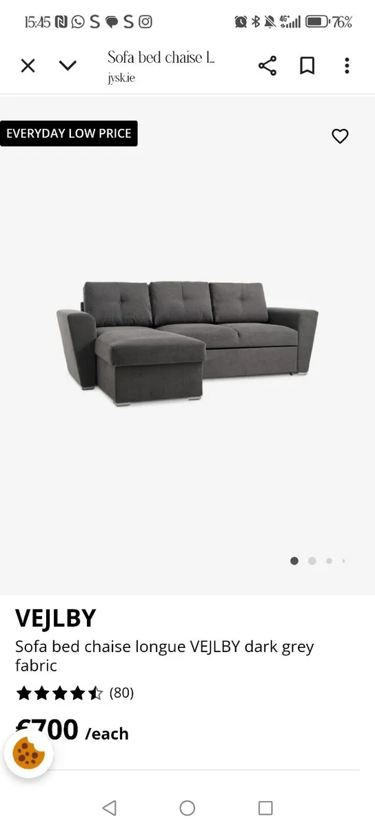 Velby 3 seater sofa bed - Image 2