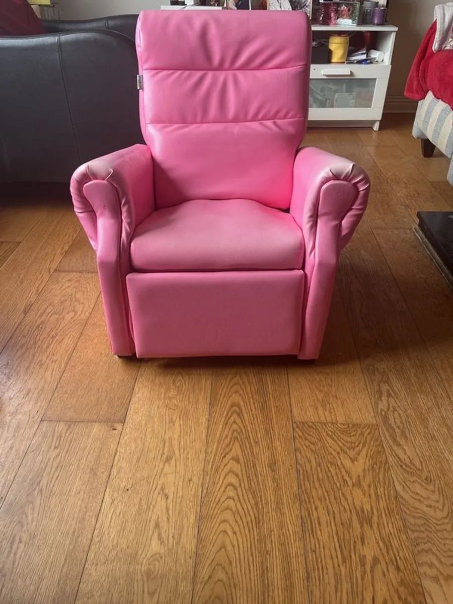 Children's Pink Recliner Chair - Image 1