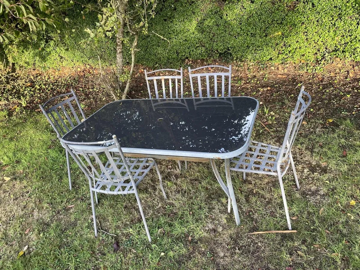 Garden table + 5 chairs