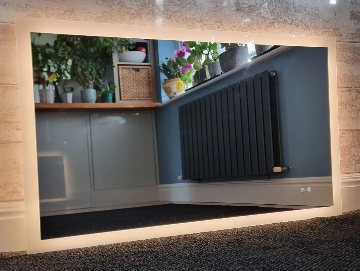 LED Bathroom Mirror Antifog Dual Light Touch - Image 4