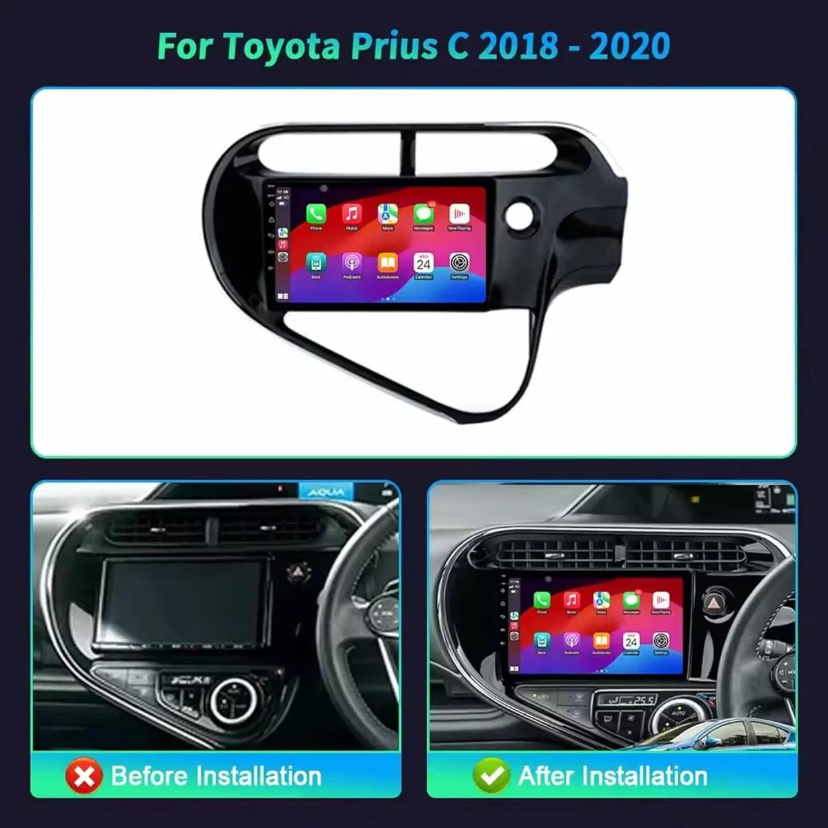 Android Car Radio 9 Inch Stereo for Toyota Aqua 20 - Image 3