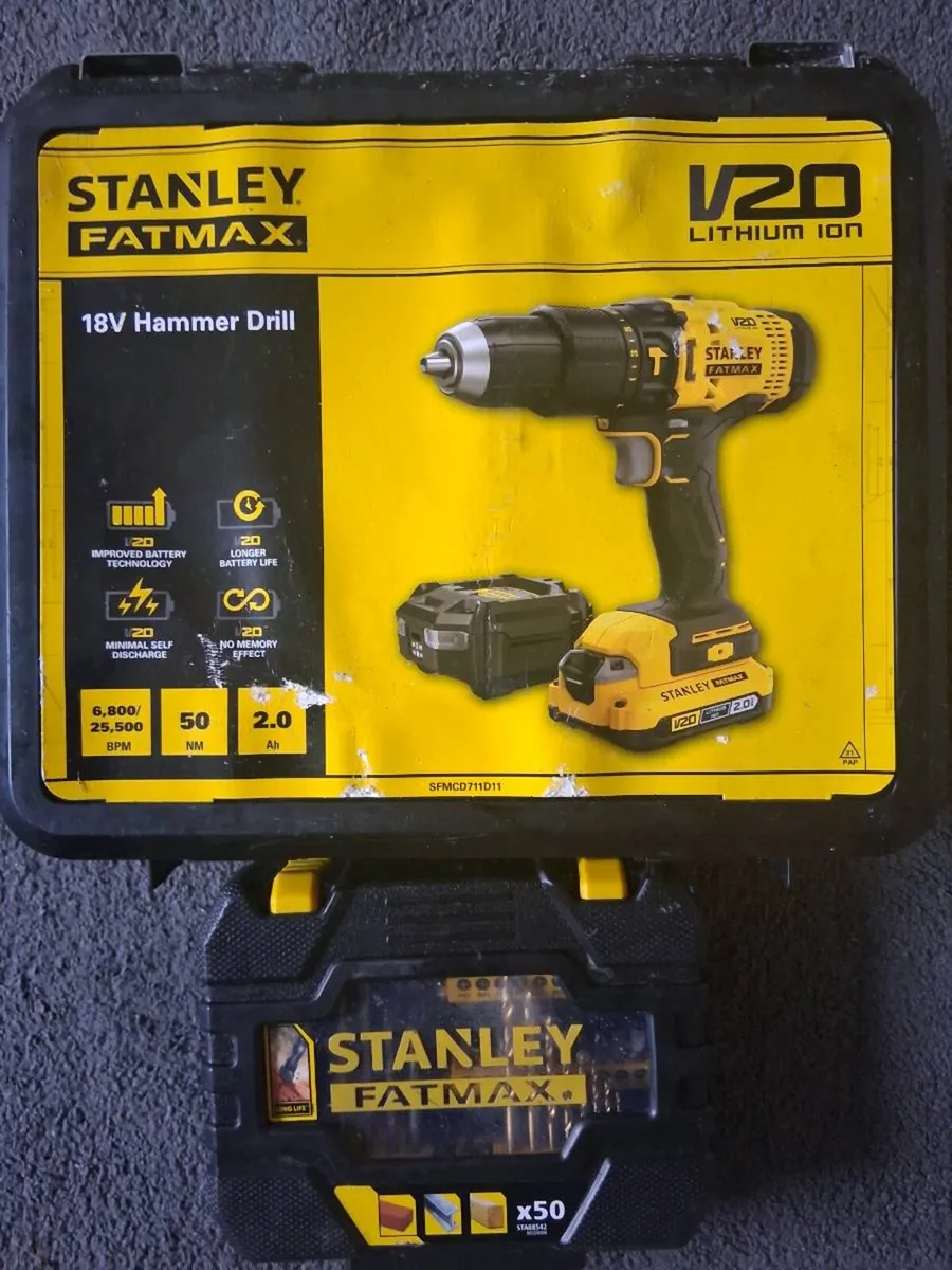 Stanley Fatmax Drill & Bit Set - Image 1