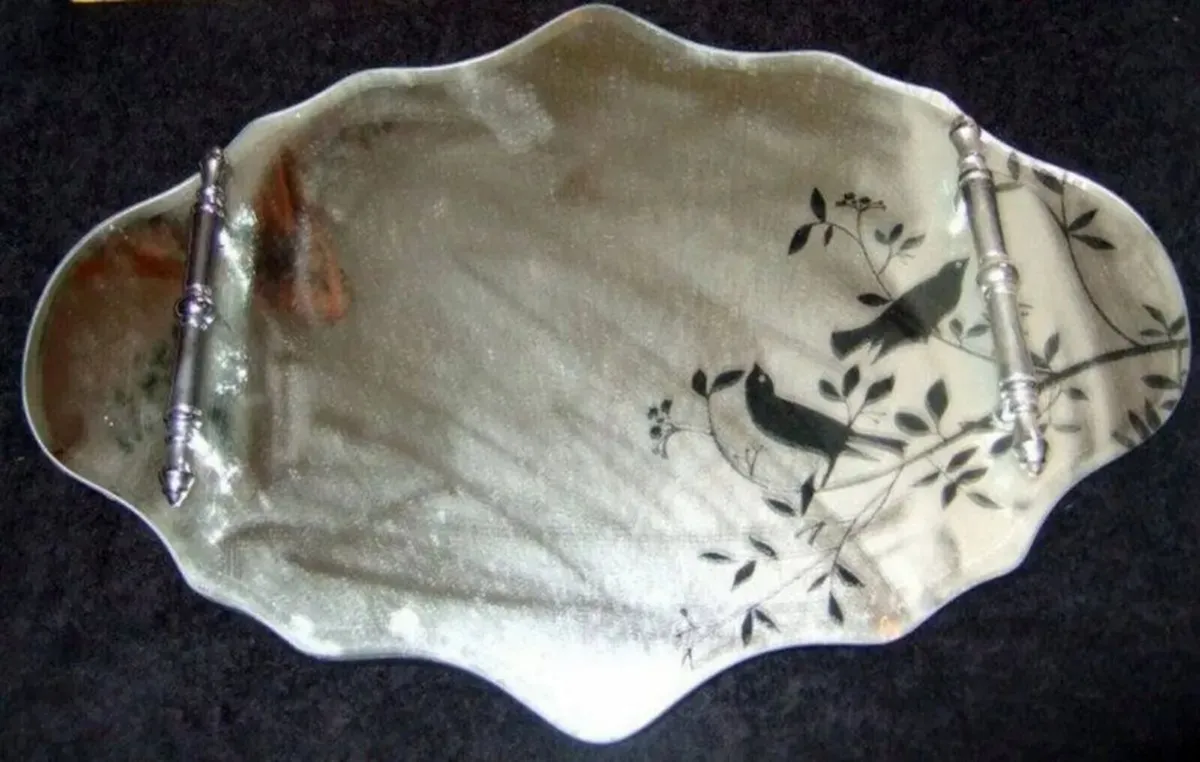 Vintage Harrods Glass Cocktail Tray - Image 3