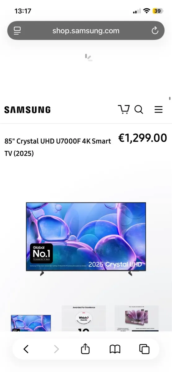 New Samsung 85inch 4K Smart TV - Image 1