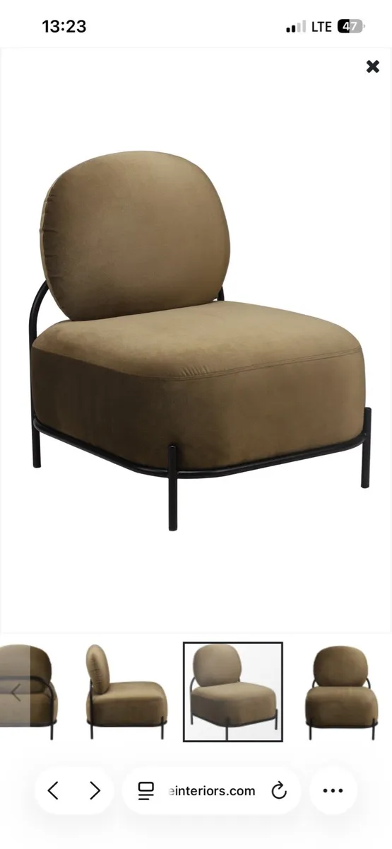 Arm chair with foot stool - Image 4
