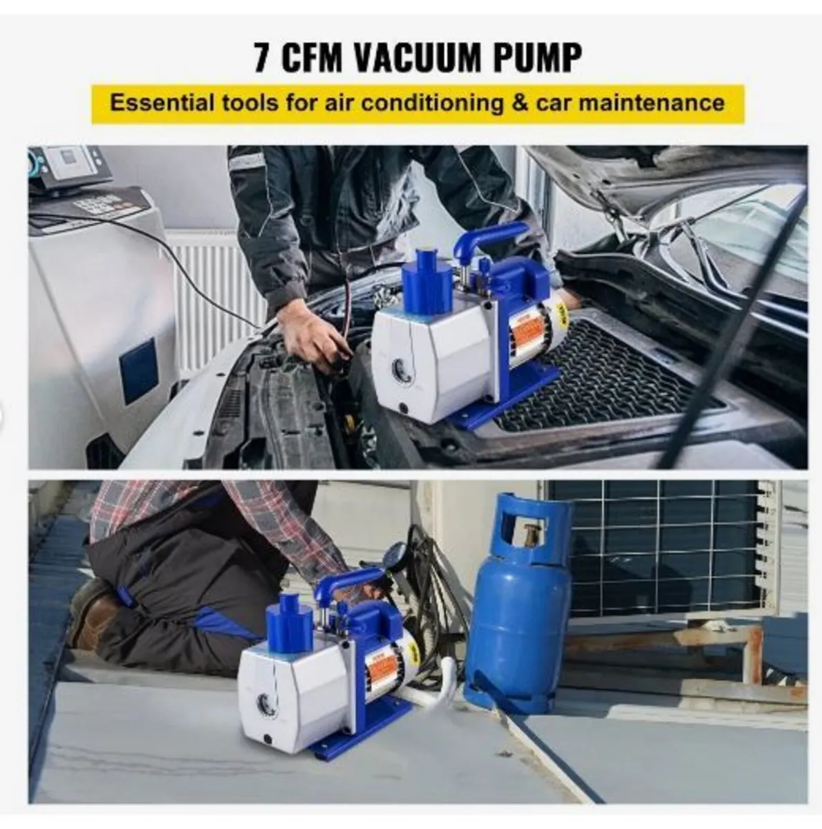 Single Stage Vacuum Pump Rotary Vane 7CFM - Image 2