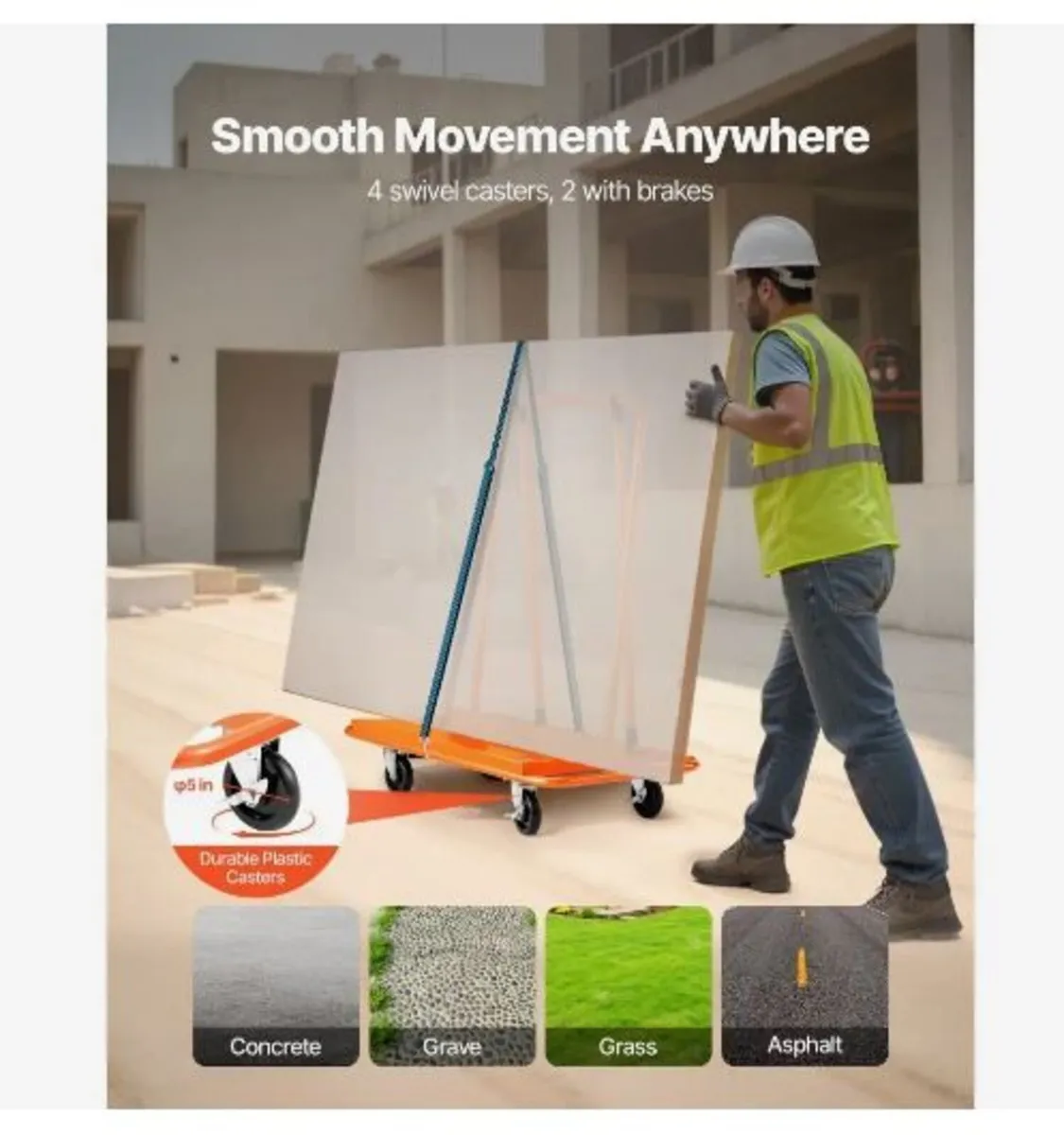 Drywall Cart Dolly, 816 kg Load Capacity - Image 4