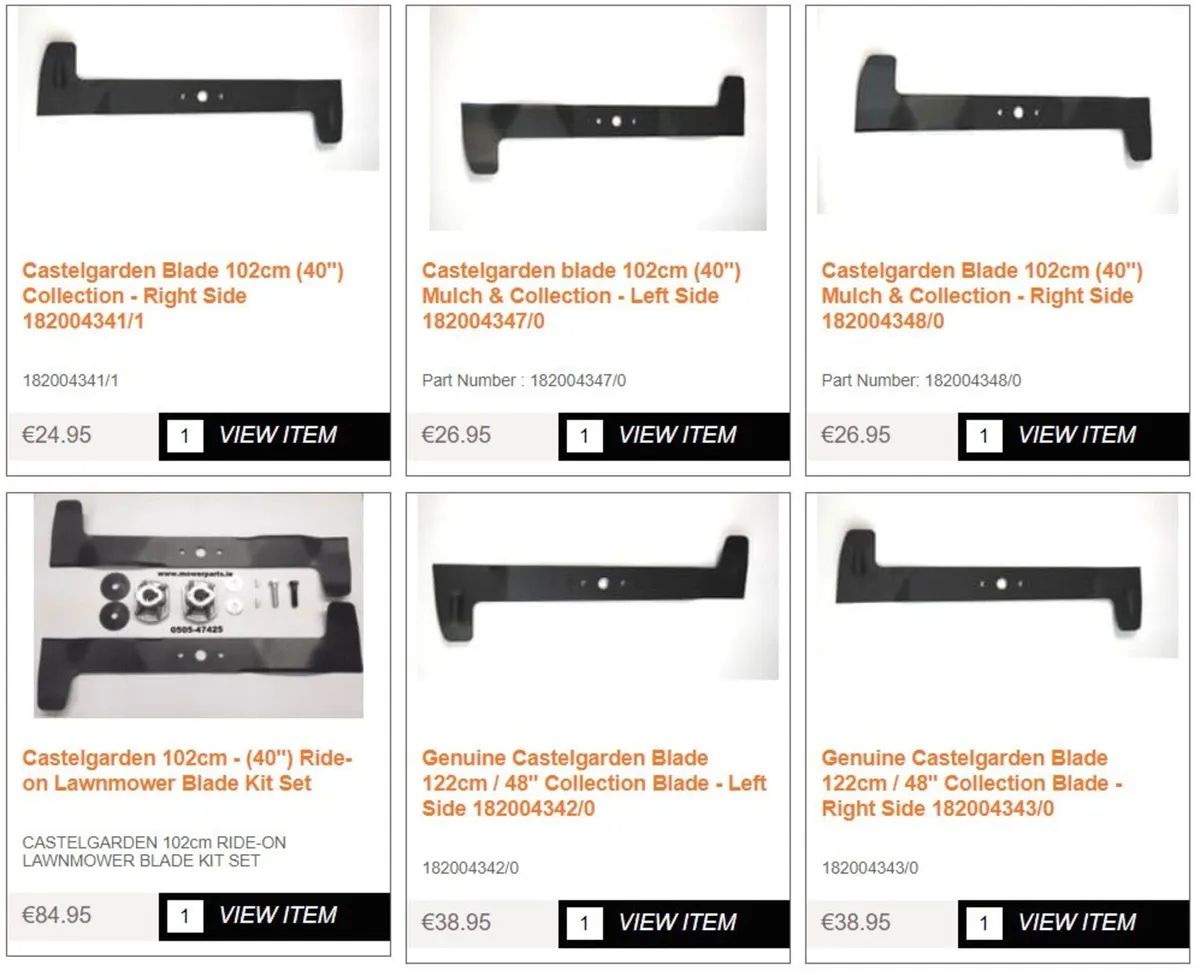 Castelgarden Mountfield Stiga Honda Alpina Parts - Image 1