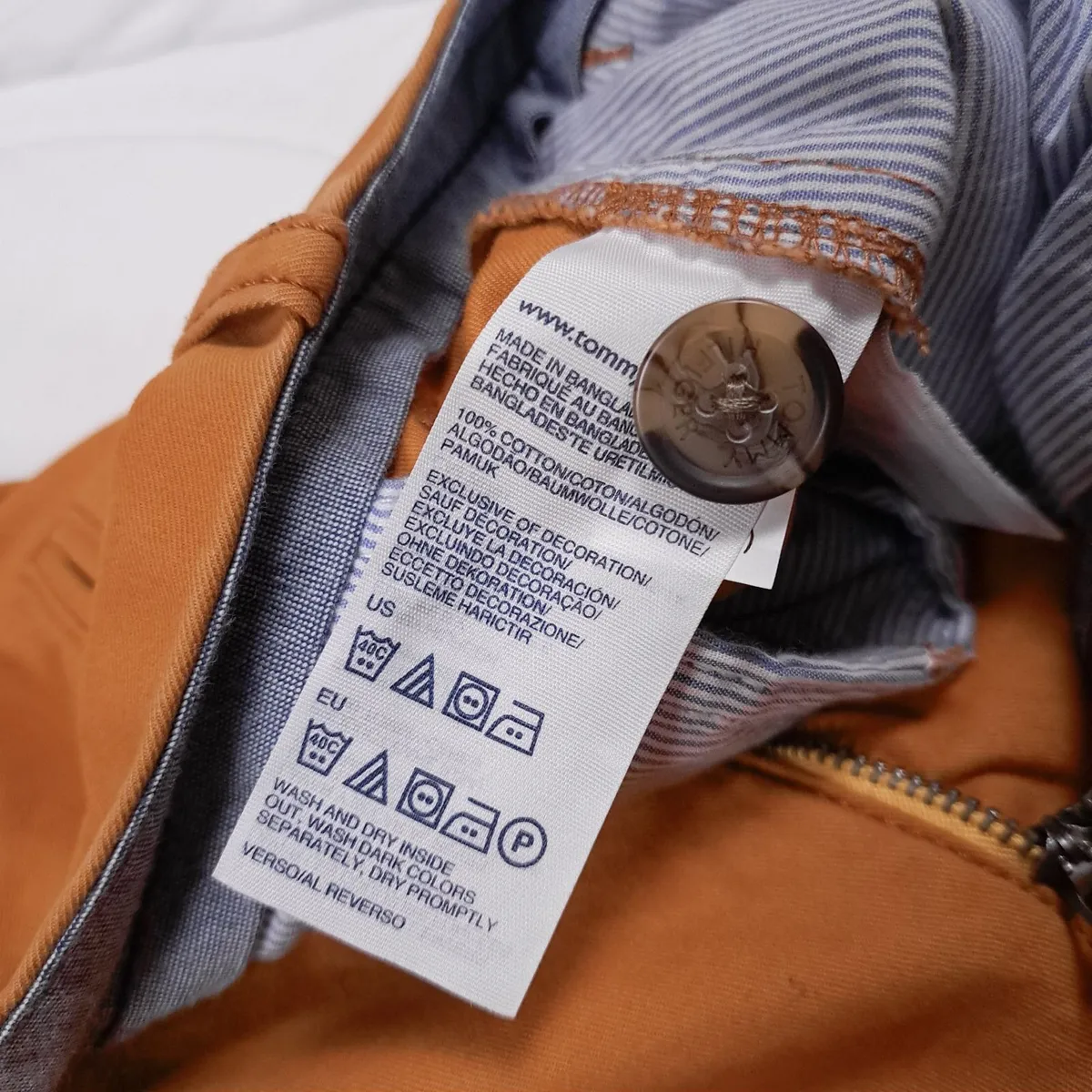 Tommy Hilfiger Mustard Yellow Trousers 30/29 - Image 3