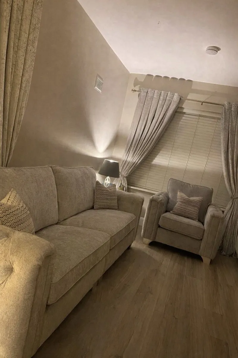 4 Seater Sofa with Arm Chair and Footstool - Image 1