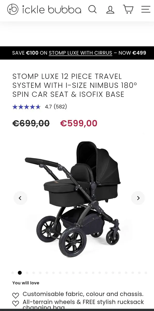 Ickle Bubba Stomp Luxe Travel System - Image 2