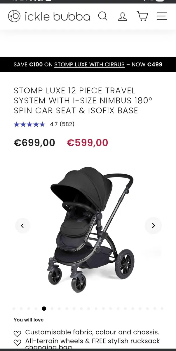 Ickle Bubba Stomp Luxe Travel System - Image 3