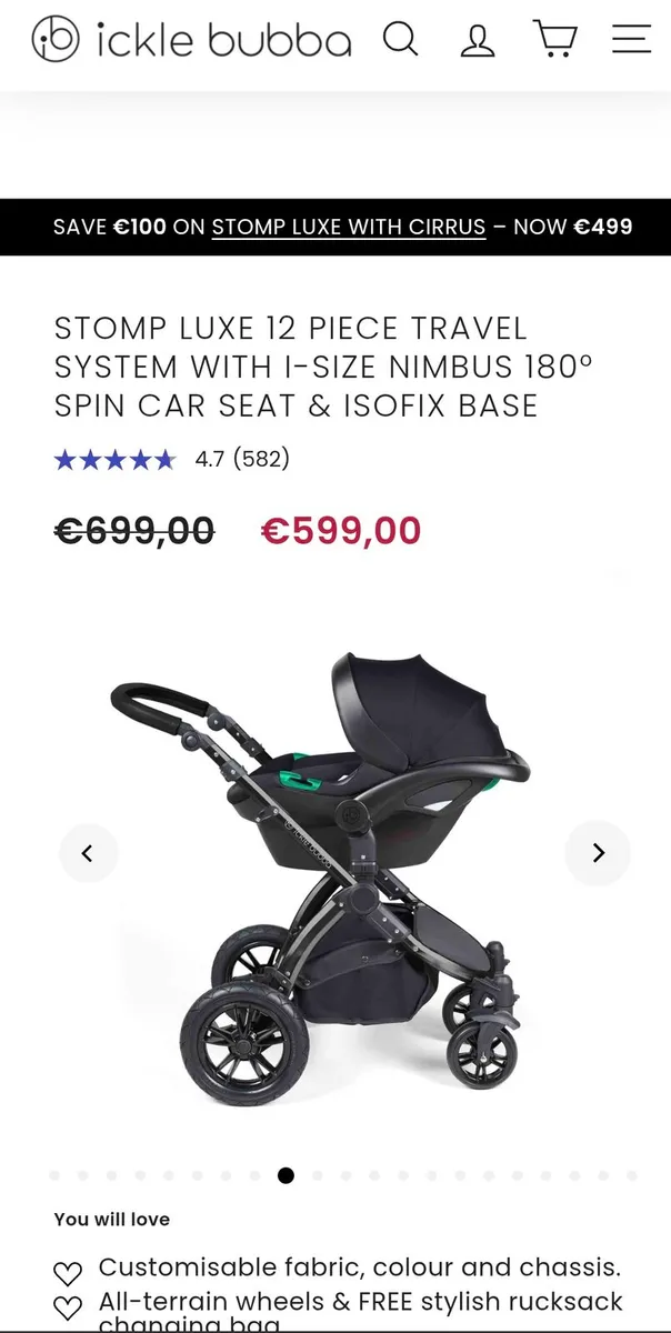 Ickle Bubba Stomp Luxe Travel System - Image 4