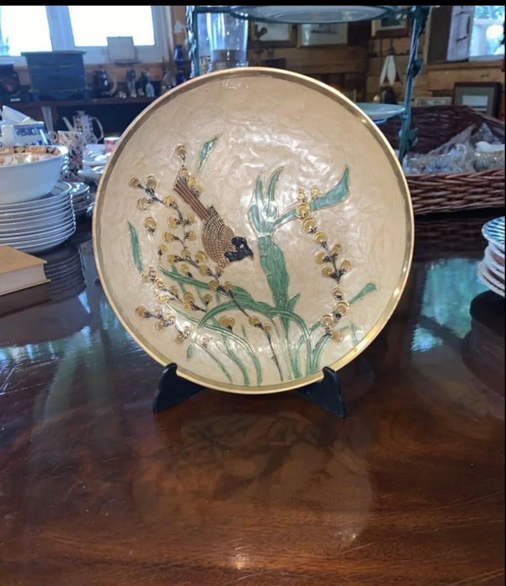 Vintage Japanese enamel plate - Image 4