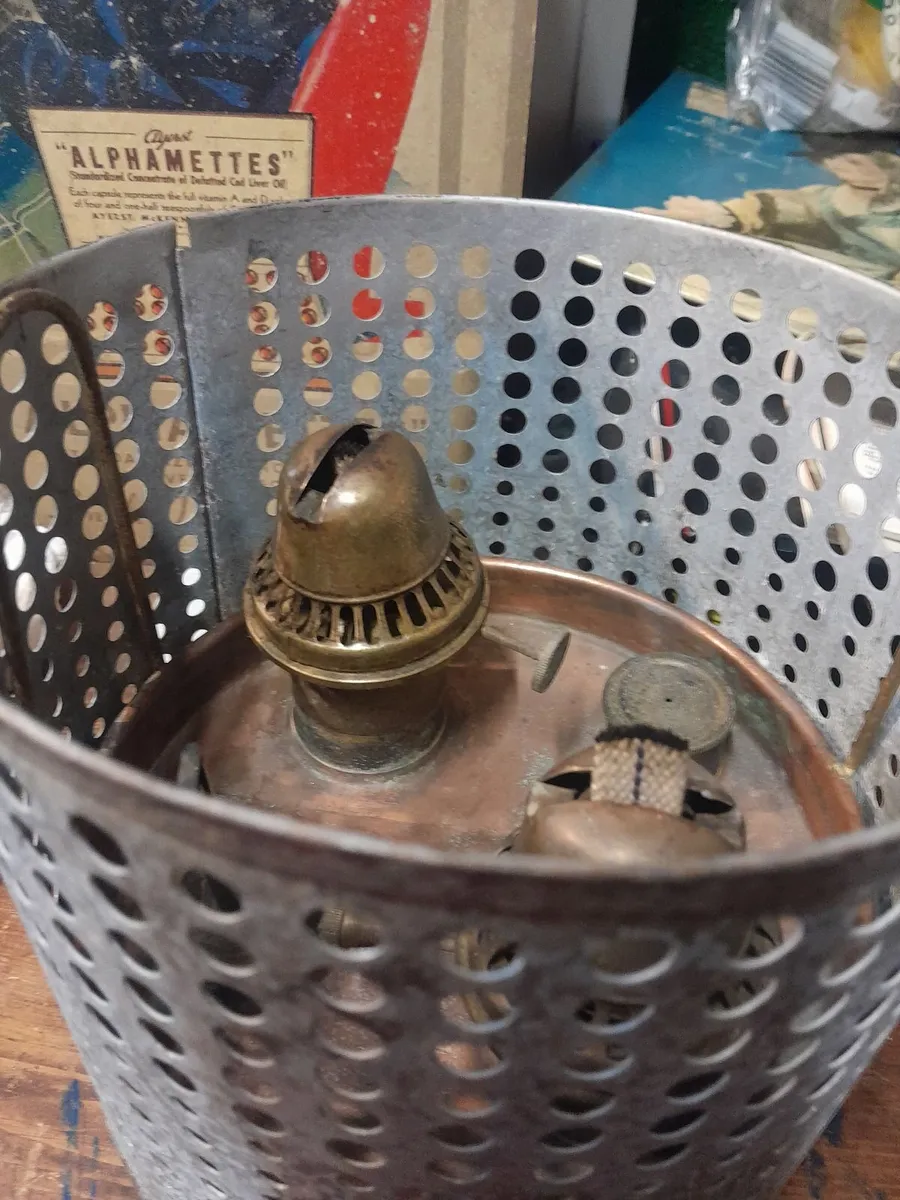 Vintage copper and brass heater - Image 2