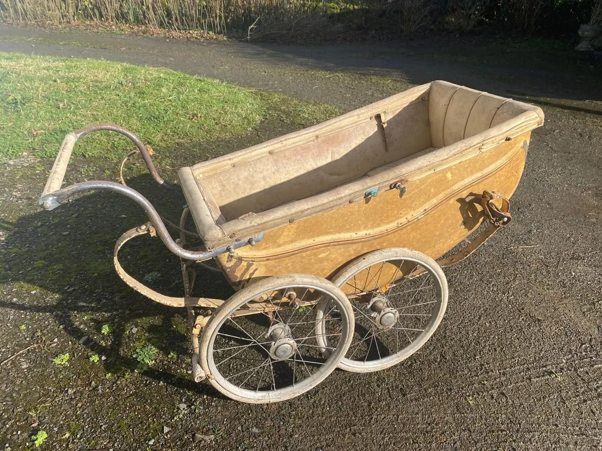 Vintage Silver Cross Pram 1940s - Image 2