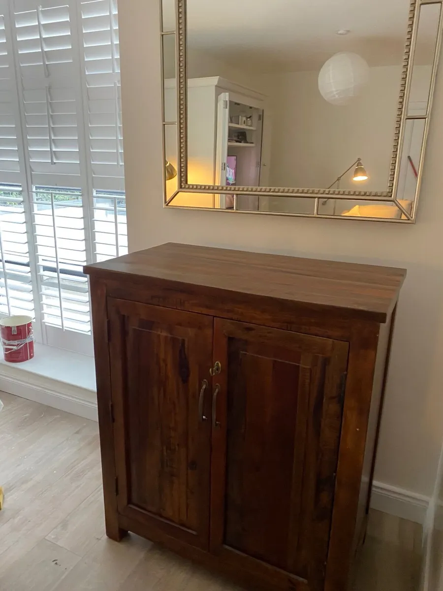 Solid wood drinks cabinet for sale - Image 1