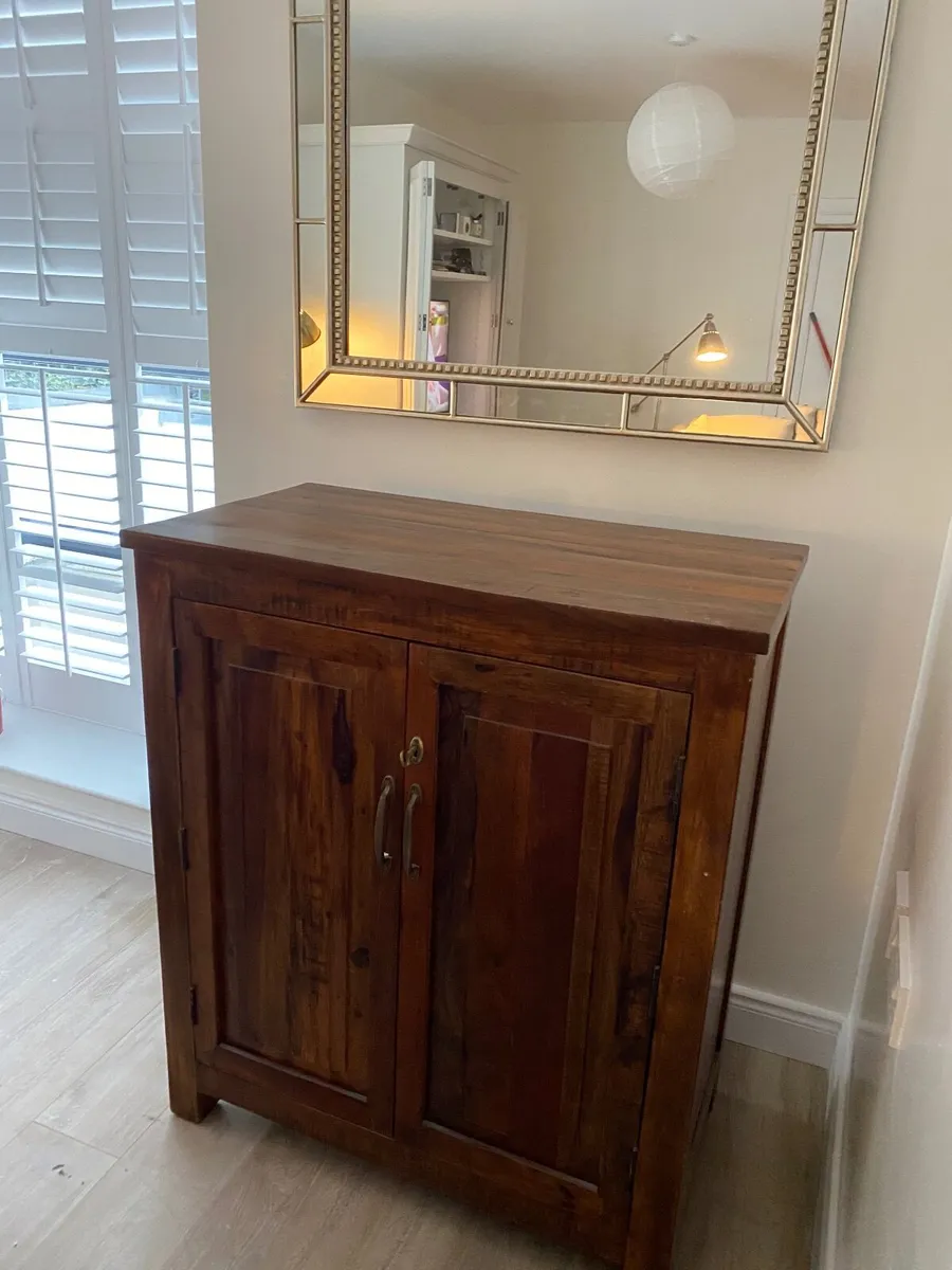 Solid wood drinks cabinet for sale - Image 3