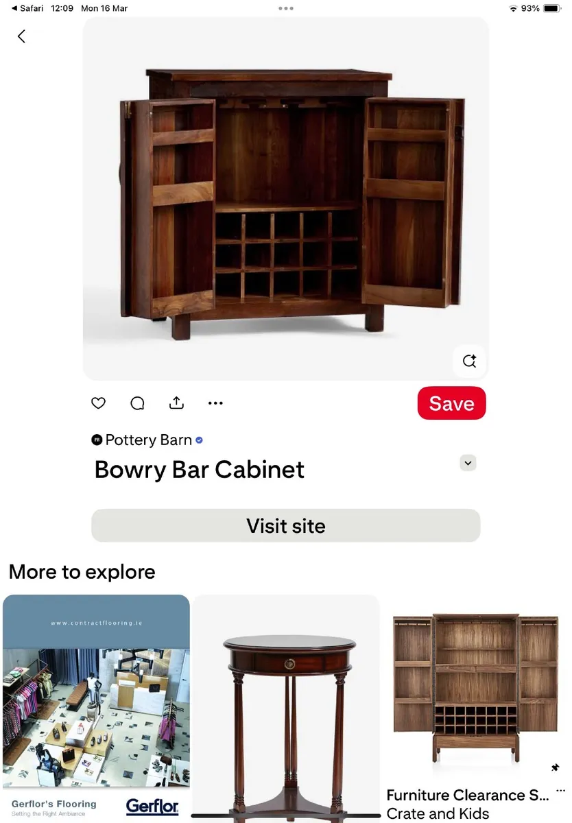 Solid wood drinks cabinet for sale - Image 2