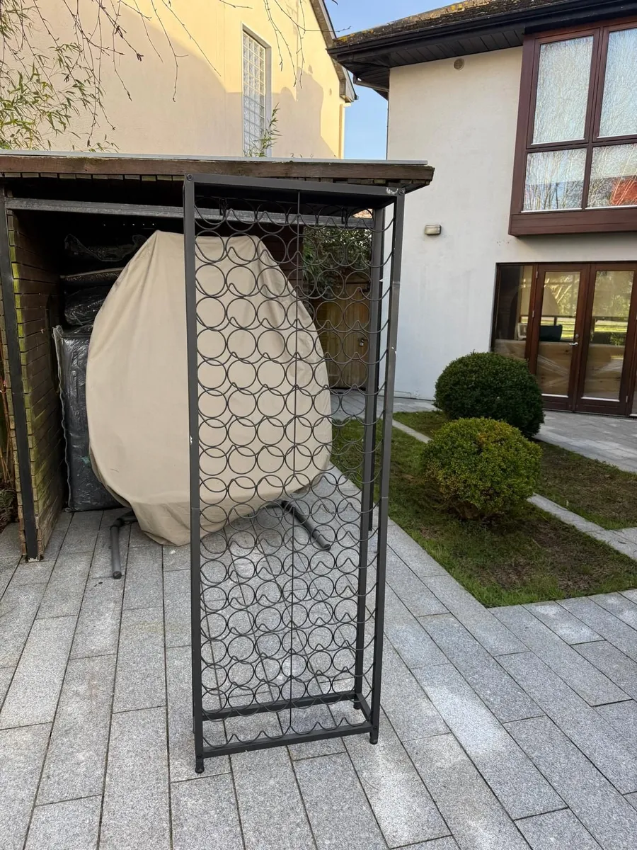 Lge Wrought Iron Floor WINE BOTTLE RACK - Bargain! - Image 4