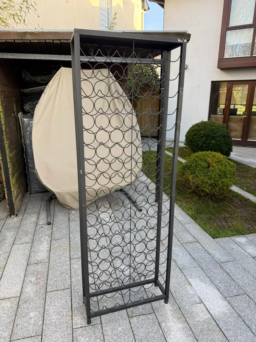 Lge Wrought Iron Floor WINE BOTTLE RACK - Bargain! - Image 2