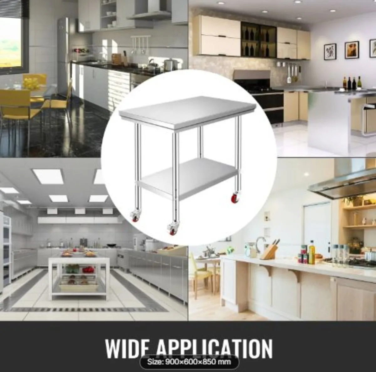 Stainless Steel Work Table 35 x 24 x 33 Inch, 300 - Image 3