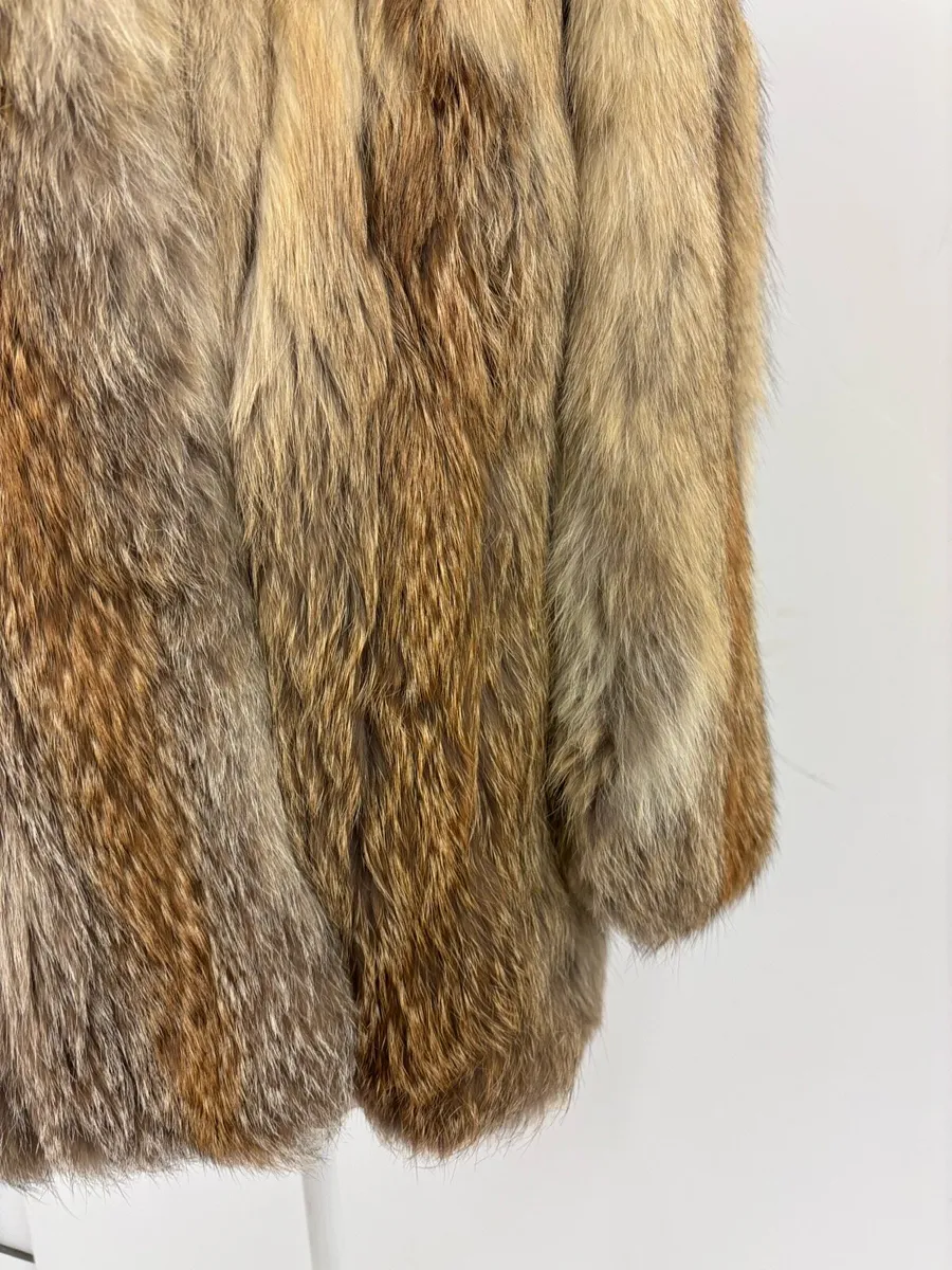 Vintage Genuine Fox Fur Coat Size M/L - Image 3