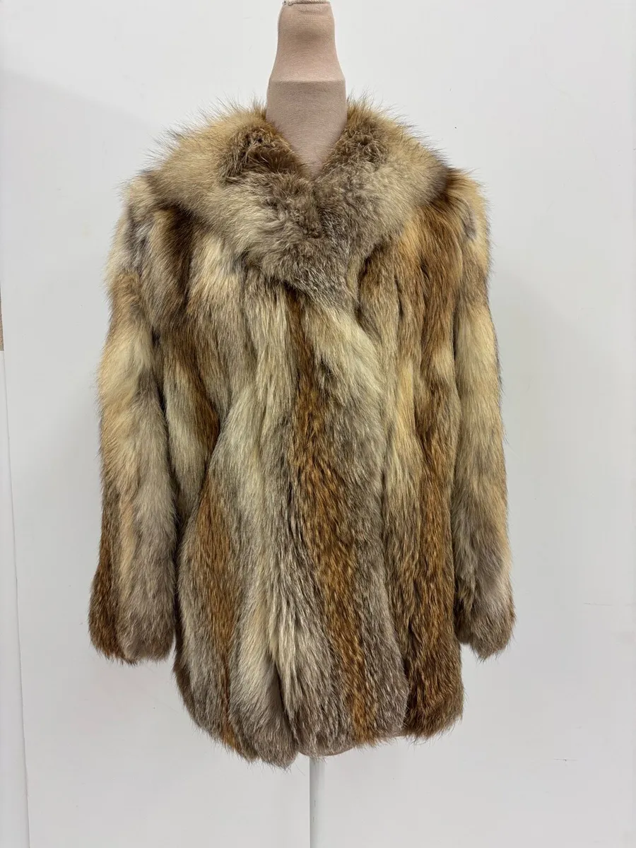 Vintage Genuine Fox Fur Coat Size M/L - Image 1