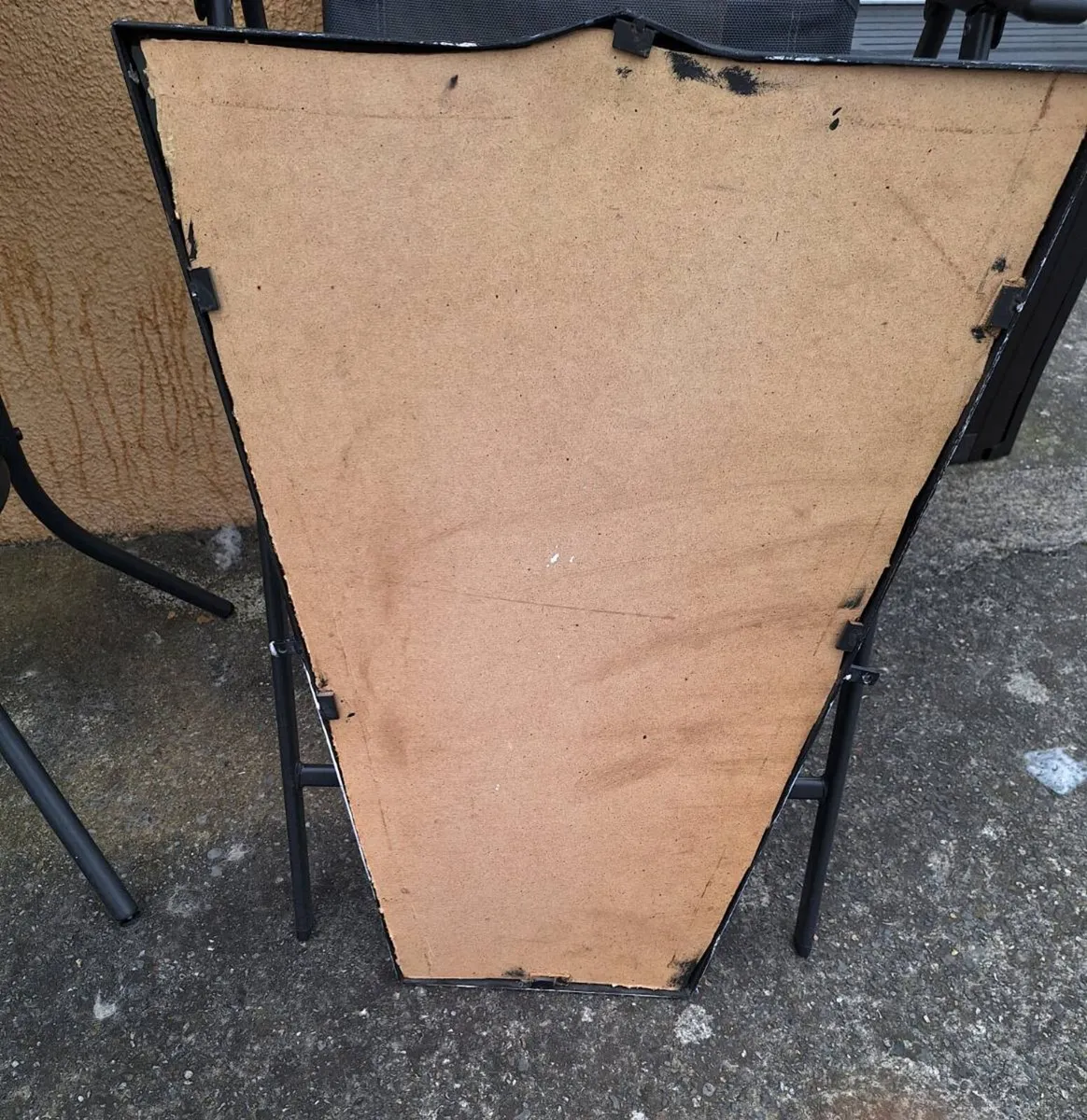 Black heavy metal framed mirror - Image 2