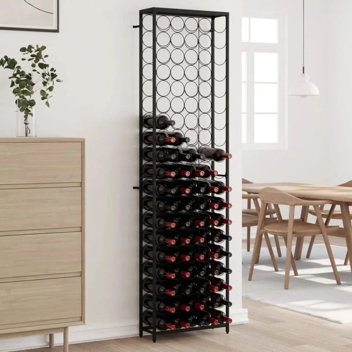 Lge Wrought Iron Floor WINE BOTTLE RACK - Bargain! - Image 1