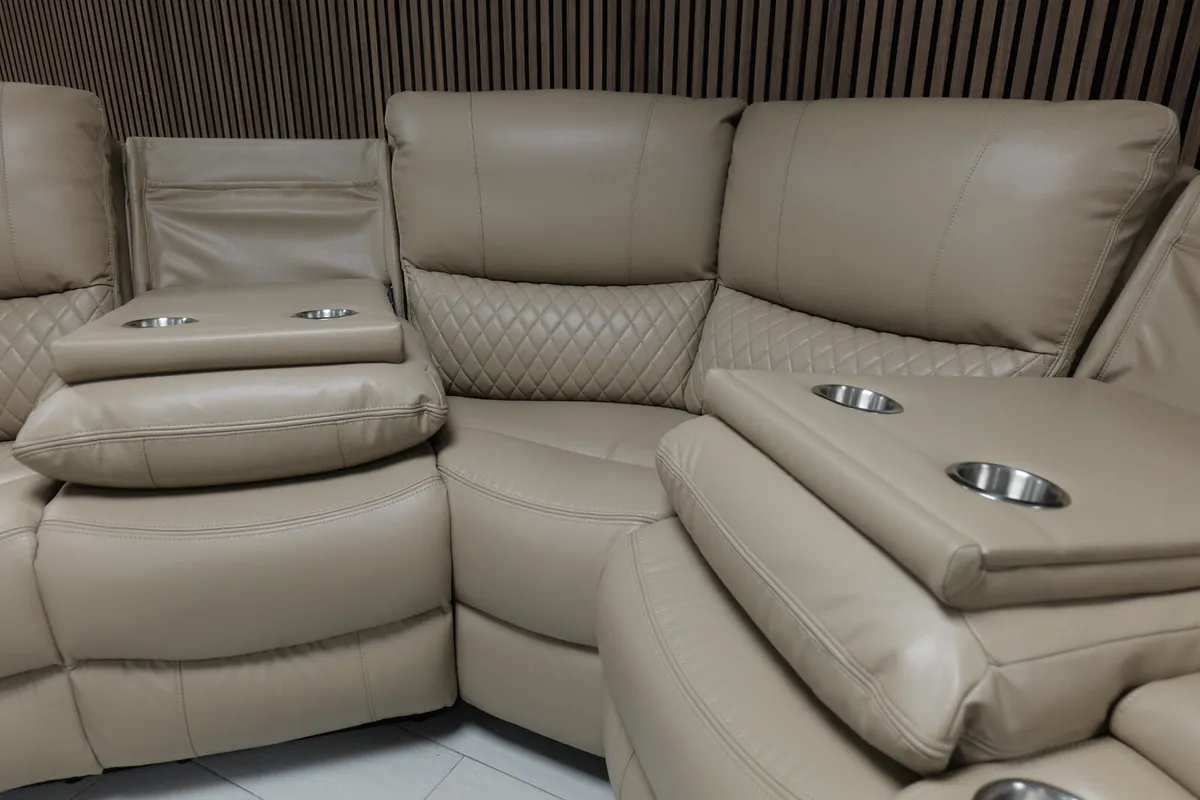 Rita Corner Leather Recliner Sofa Set - Image 4