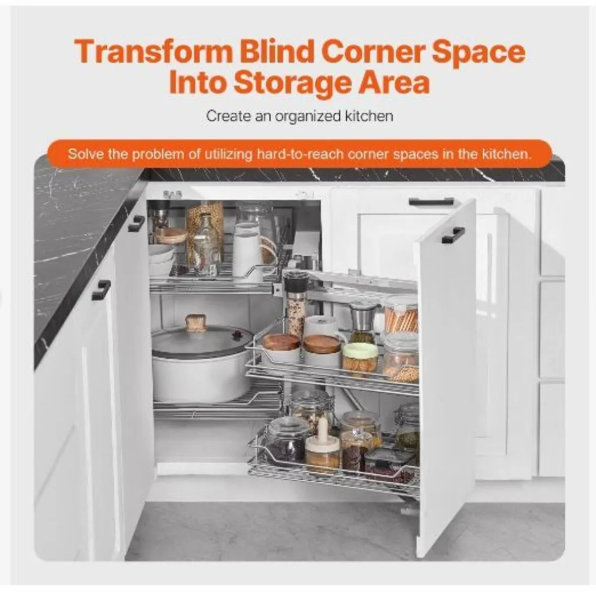 18"W Opening Blind Corner Pull Out Organizer - Image 2
