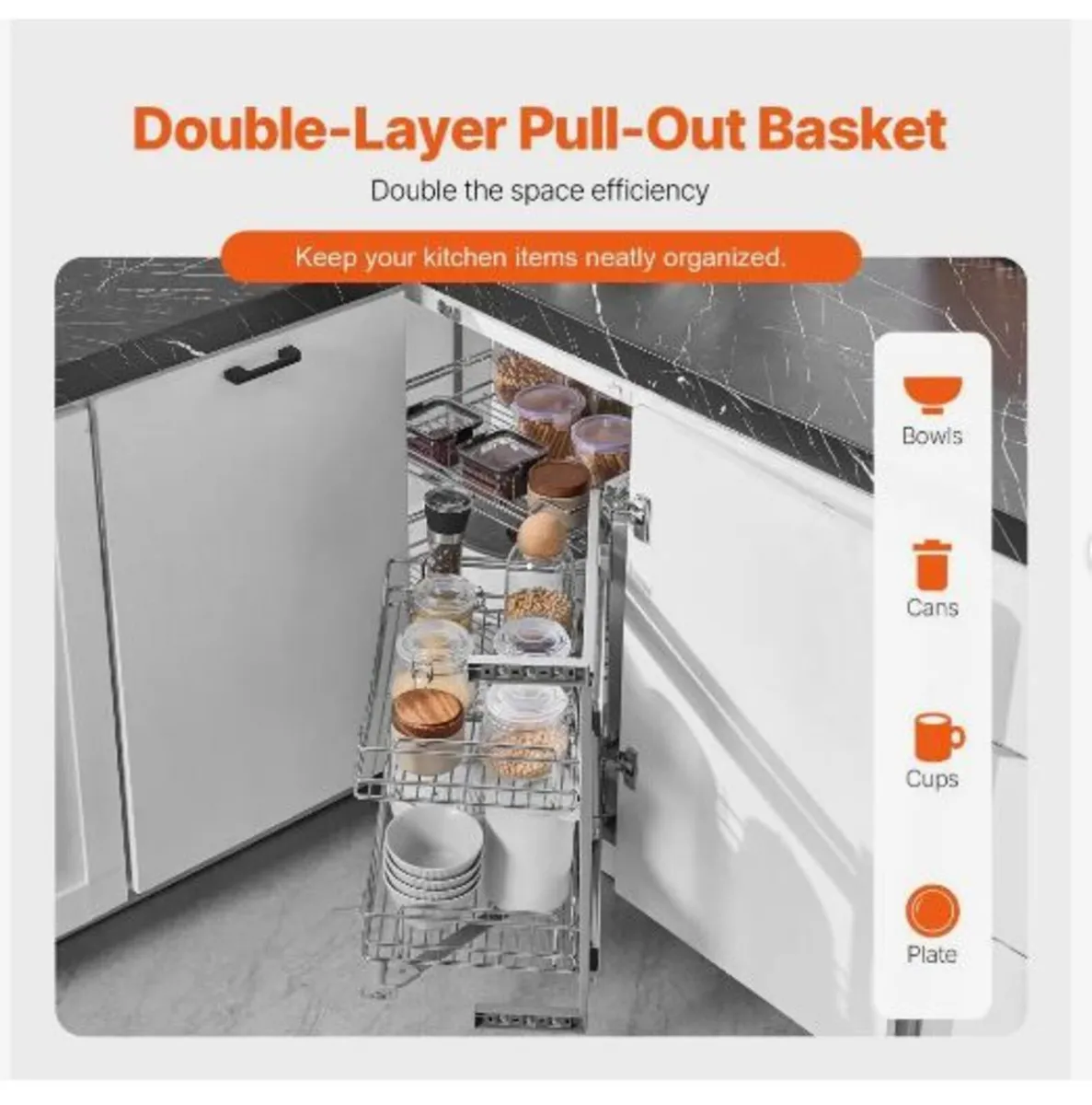 18"W Opening Blind Corner Pull Out Organizer - Image 3