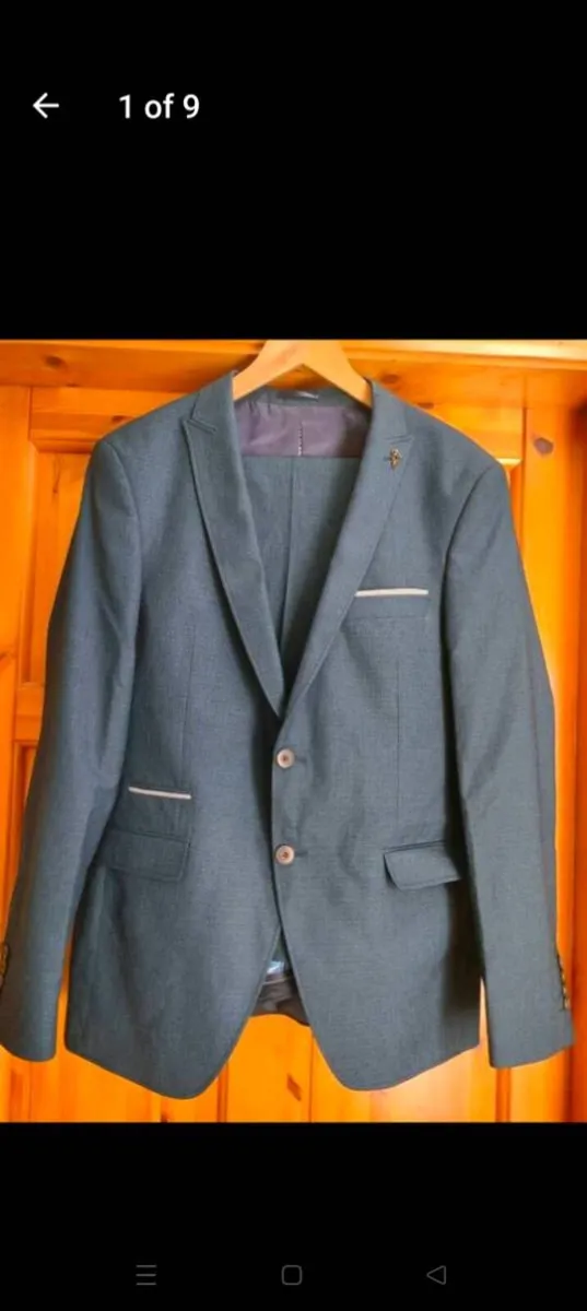 Men's 2 piece, Travis, jacket and trousers Teal su - Image 1