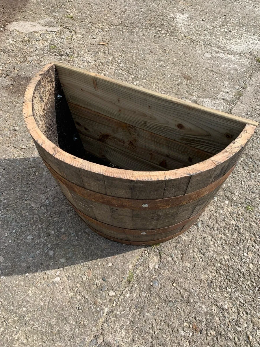 Whiskey Barrel Quarter Planter - Image 3