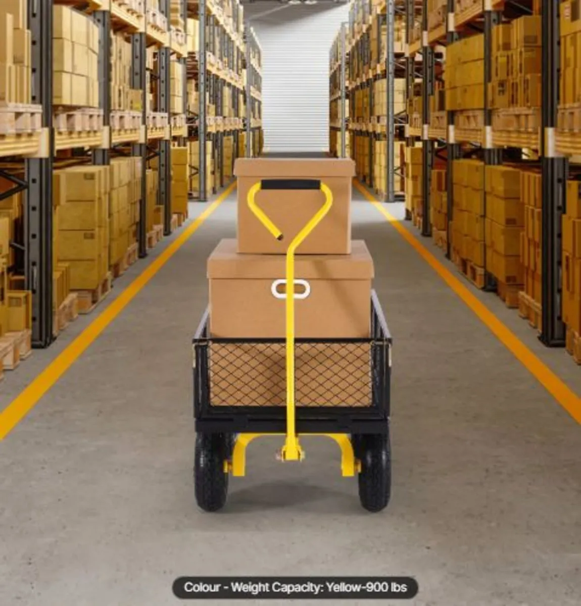 900 Lbs Heavy Duty Steel Garden Cart, Garden Wagon - Image 4