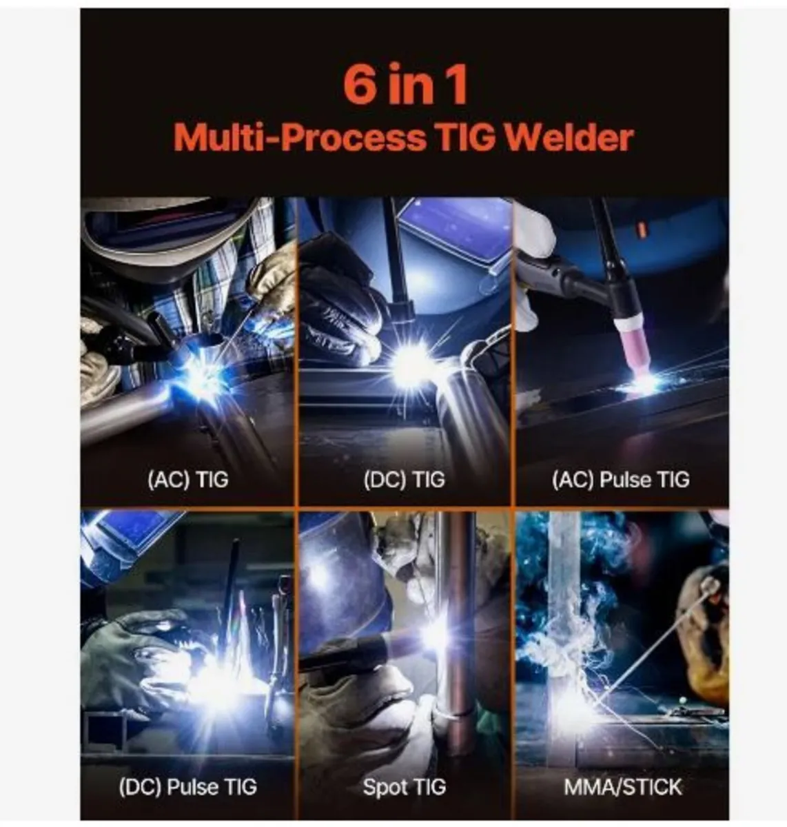 TIG Welder, 225A 6-In-1 Aluminum Welding - Image 4