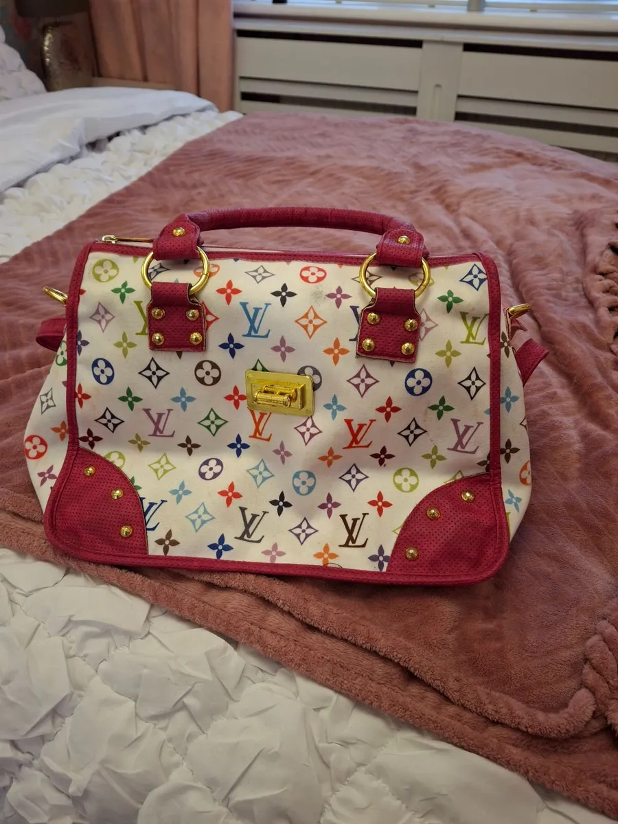 Colourful faux louis vuitton handbag - Image 3