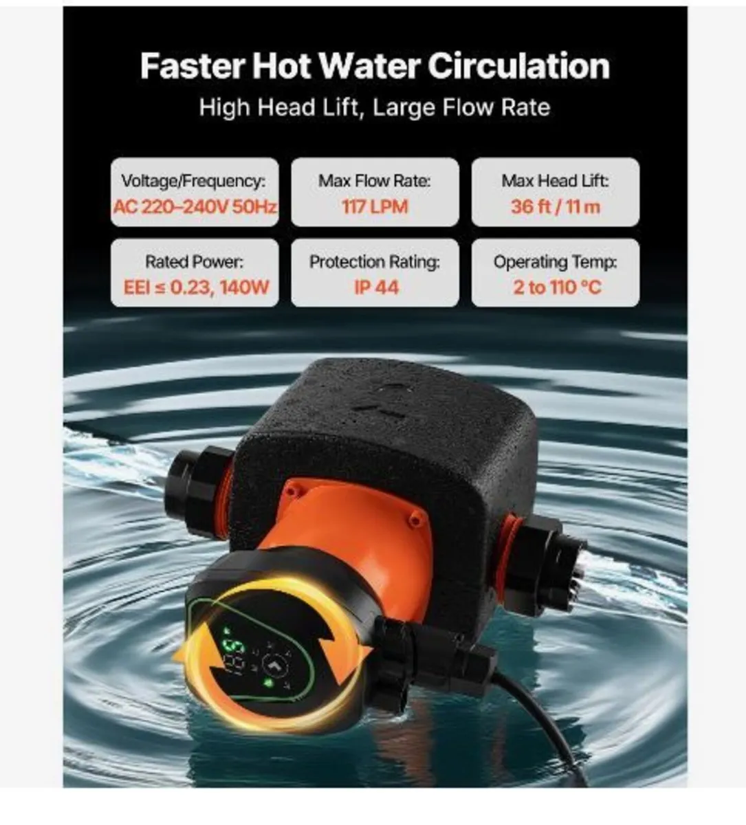 LPS25-11PA/180 High Efficiency Circulator Pump - Image 4