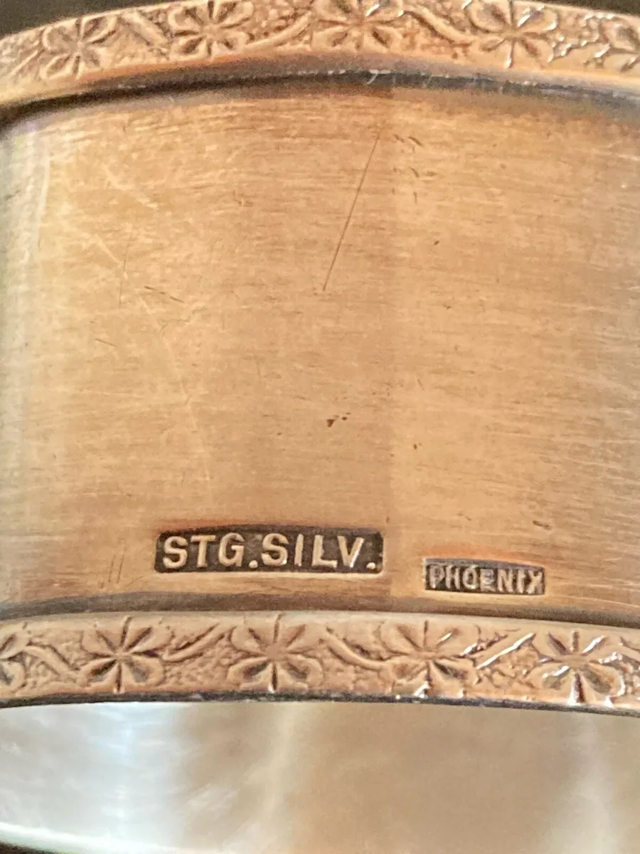 Sterling Silver napkin ring (engraved) - Image 2