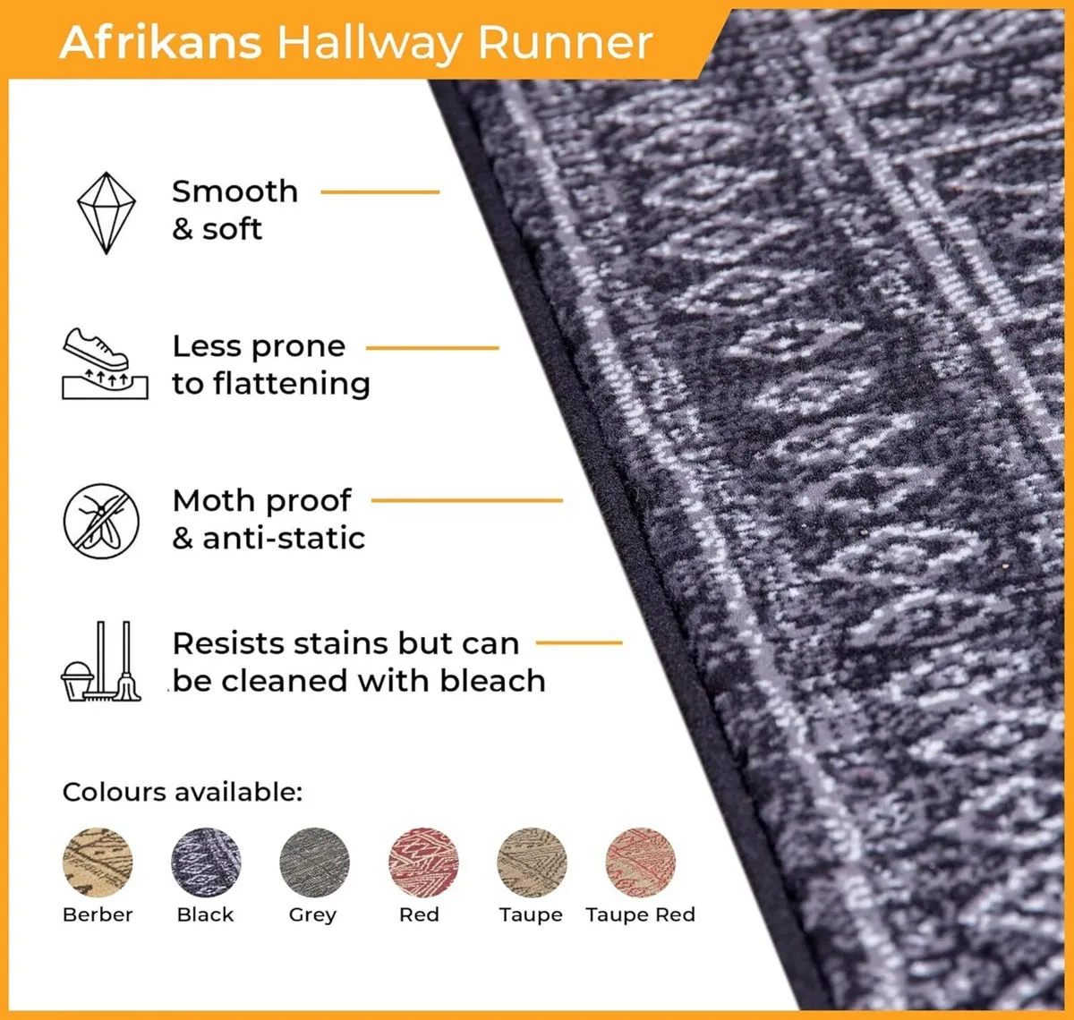 Soft Luxurious Hallway Runner Rug - Comfortable - Image 3