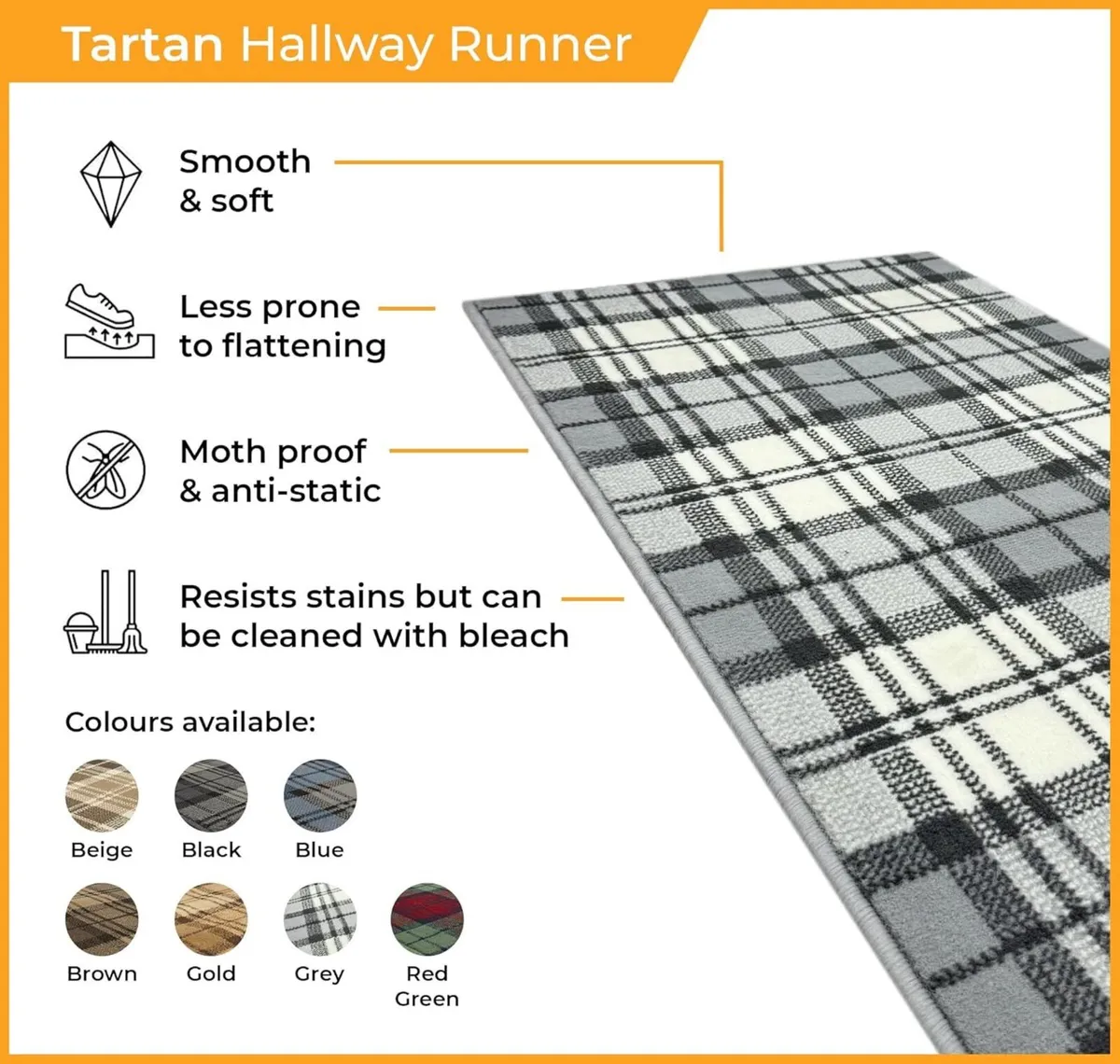 Soft Luxurious Hallway Runner Rug - Comfortable - Image 3